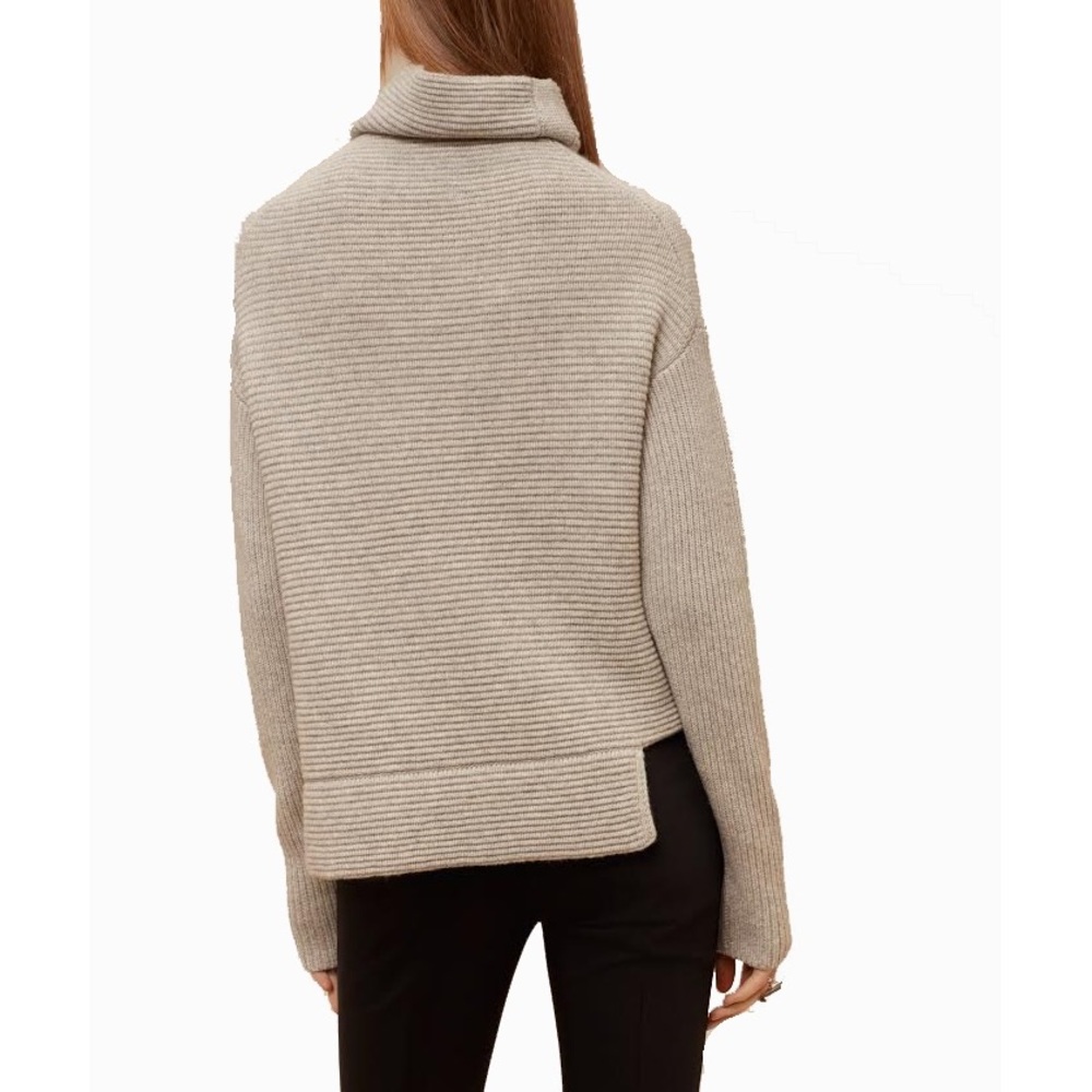 Aritzia Babaton Mika Cream Wool Cashmere knit Cozy Cotagecore Sweater Sz XXS/XS - Picture 6 of 13